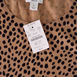 J CREW CHEETAH TEDDIE SWEATER
